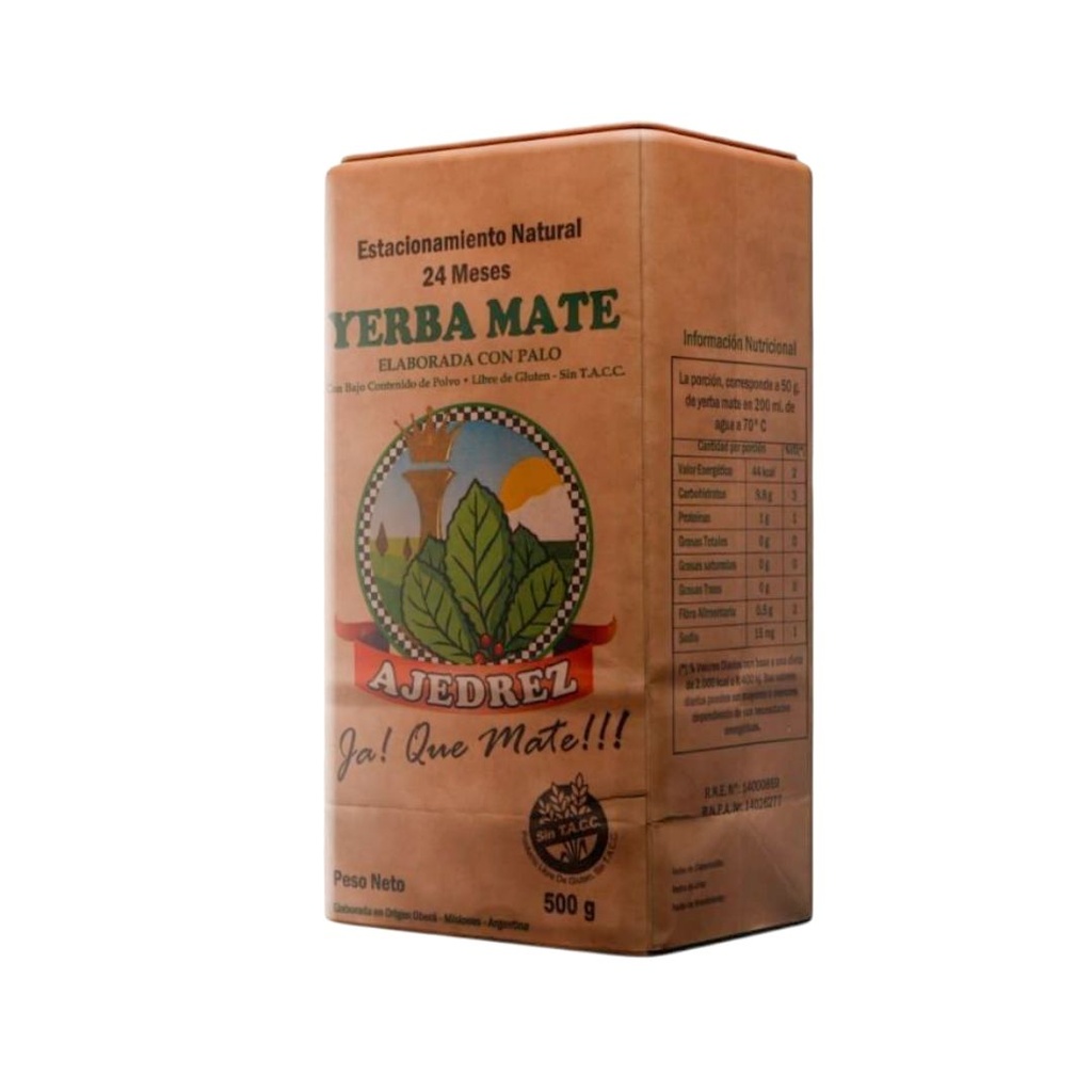 Yerba Antiacida con palo x 500grs x 1u - Ajedrez