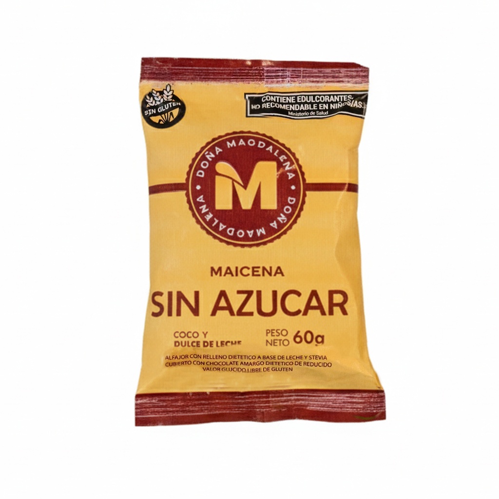 Alfajor de Maicena sin azucar - Doña Magdalena x 60grs x 12u x 3 cajas