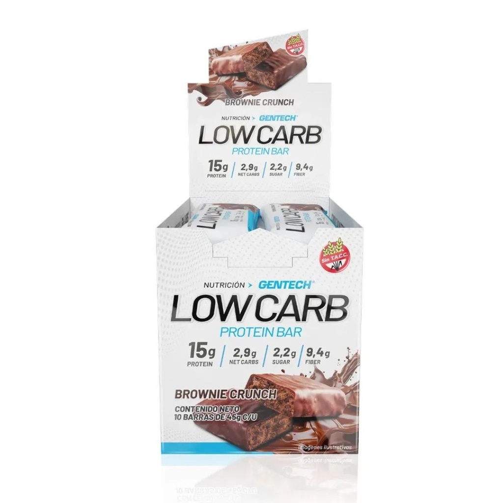 Barritas Proteicas Low Carb sabor Brownie Crunch x 45grs x 10u