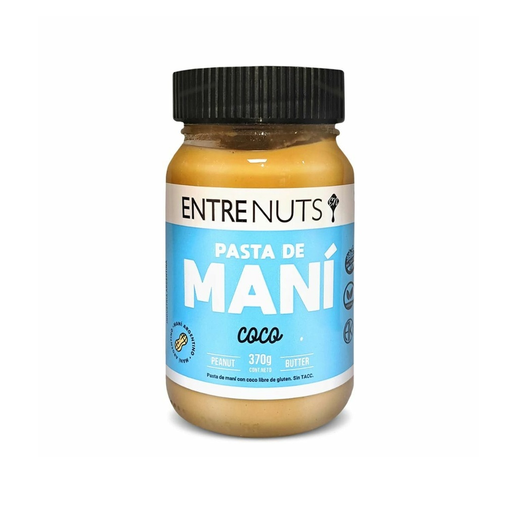 Pasta de Mani con Coco x 370grs x 12u - Entrenuts