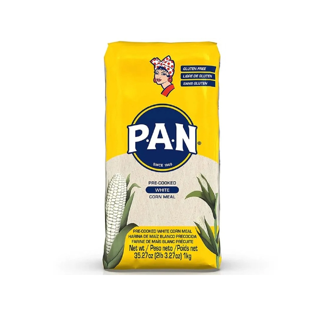 Harina de Maiz blanco x 1kg x 3u - Pan