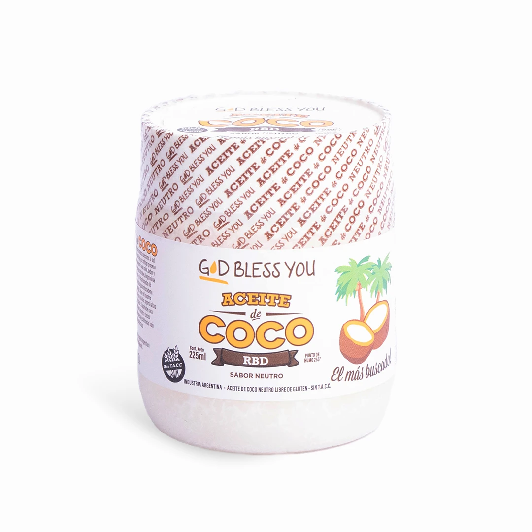 Aceite de Coco Neutro x 225ml x 12u - God Bless You 