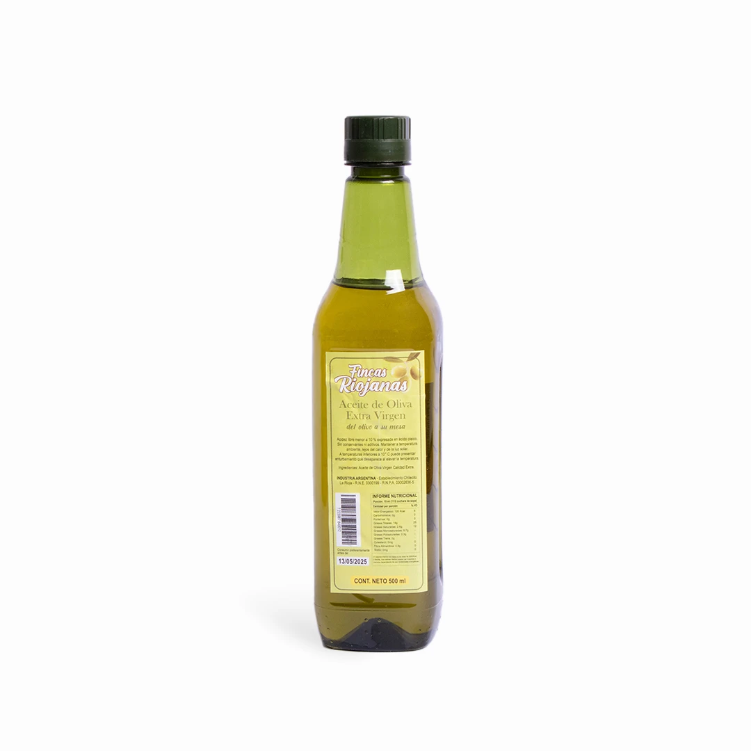 Aceite de Oliva Extra Virgen 500ml x 1u - Fincas Riojanas (PET) 