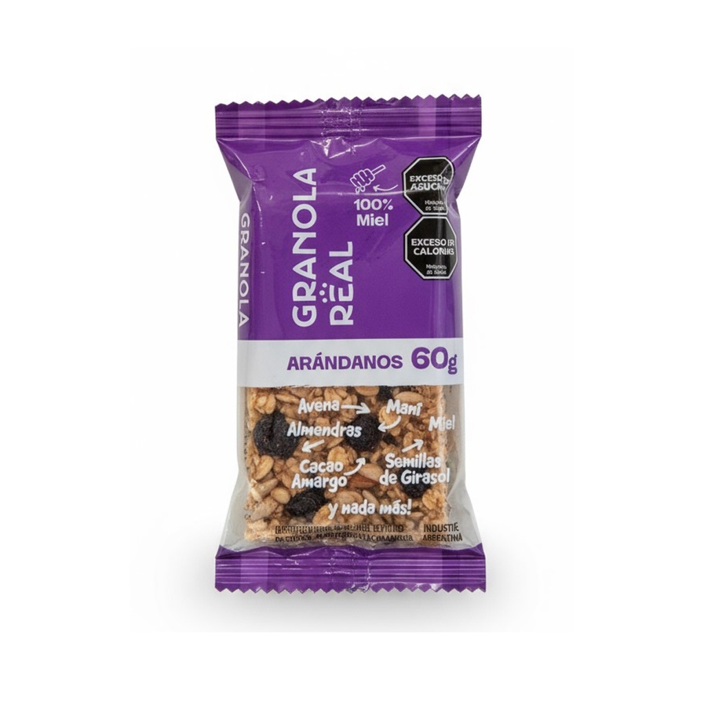 Barritas con Arandanos Granola Real 60grs x 12u