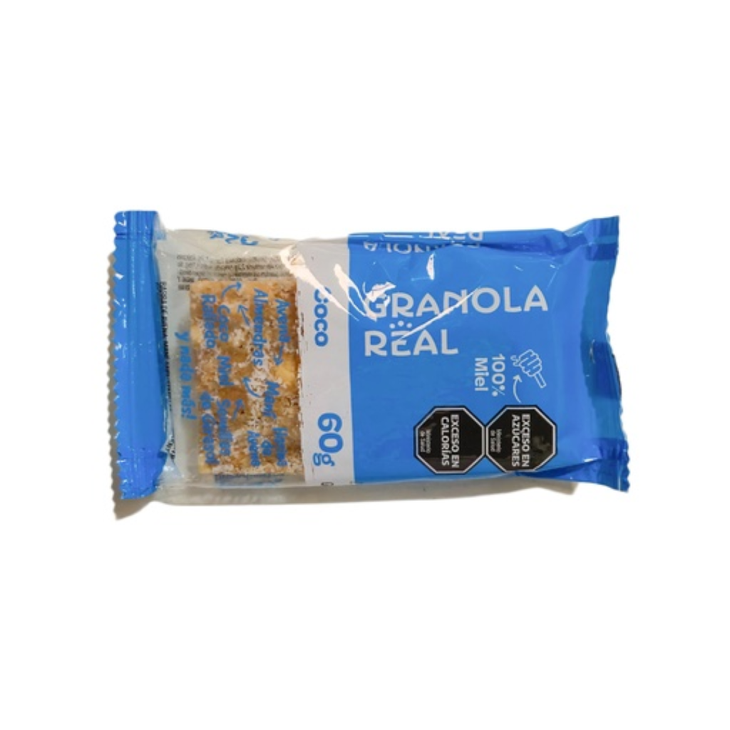 Barritas con Coco 60grs x 12u - Granola Real