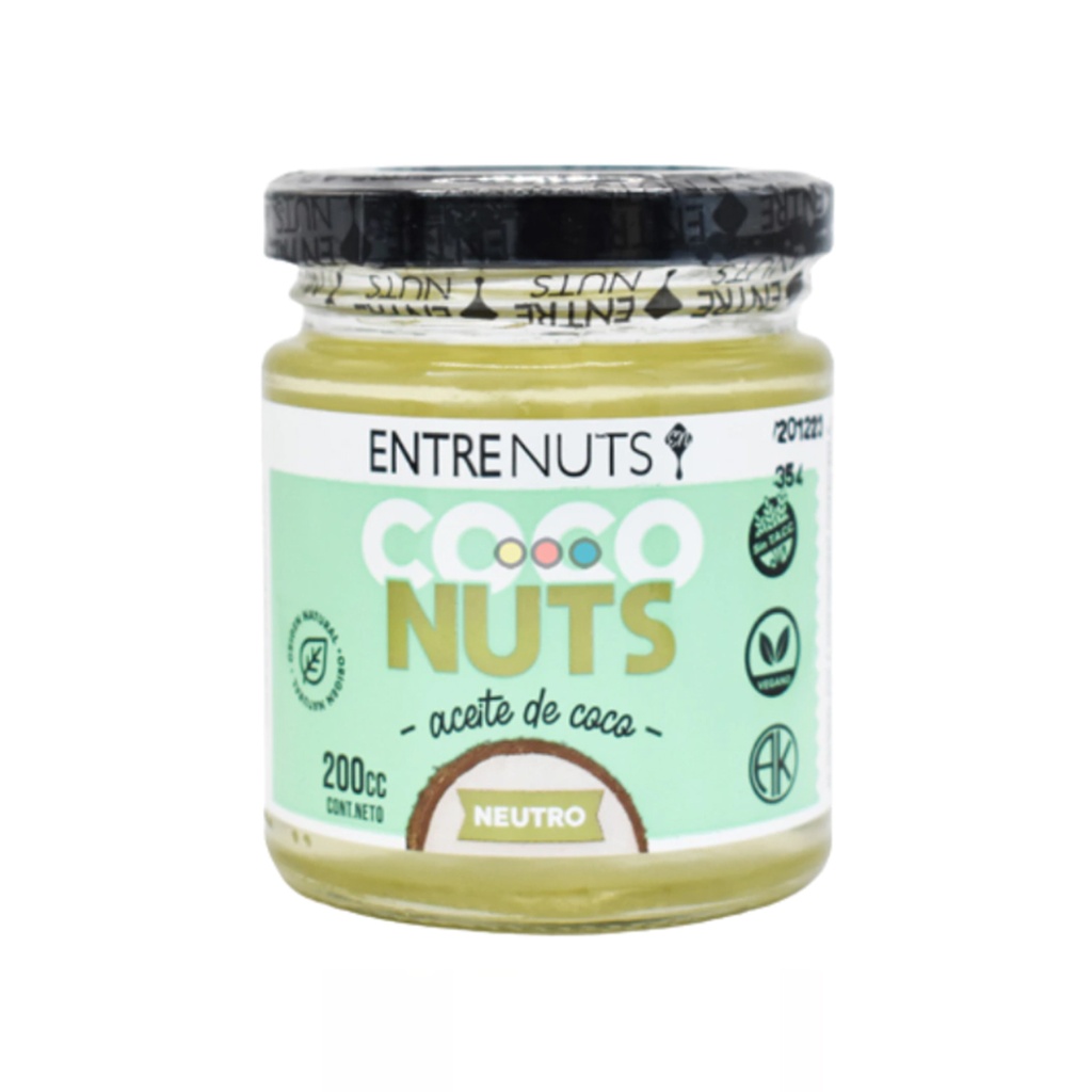 Aceite de Coco Neutro - Entrenuts x 200cc x 1u