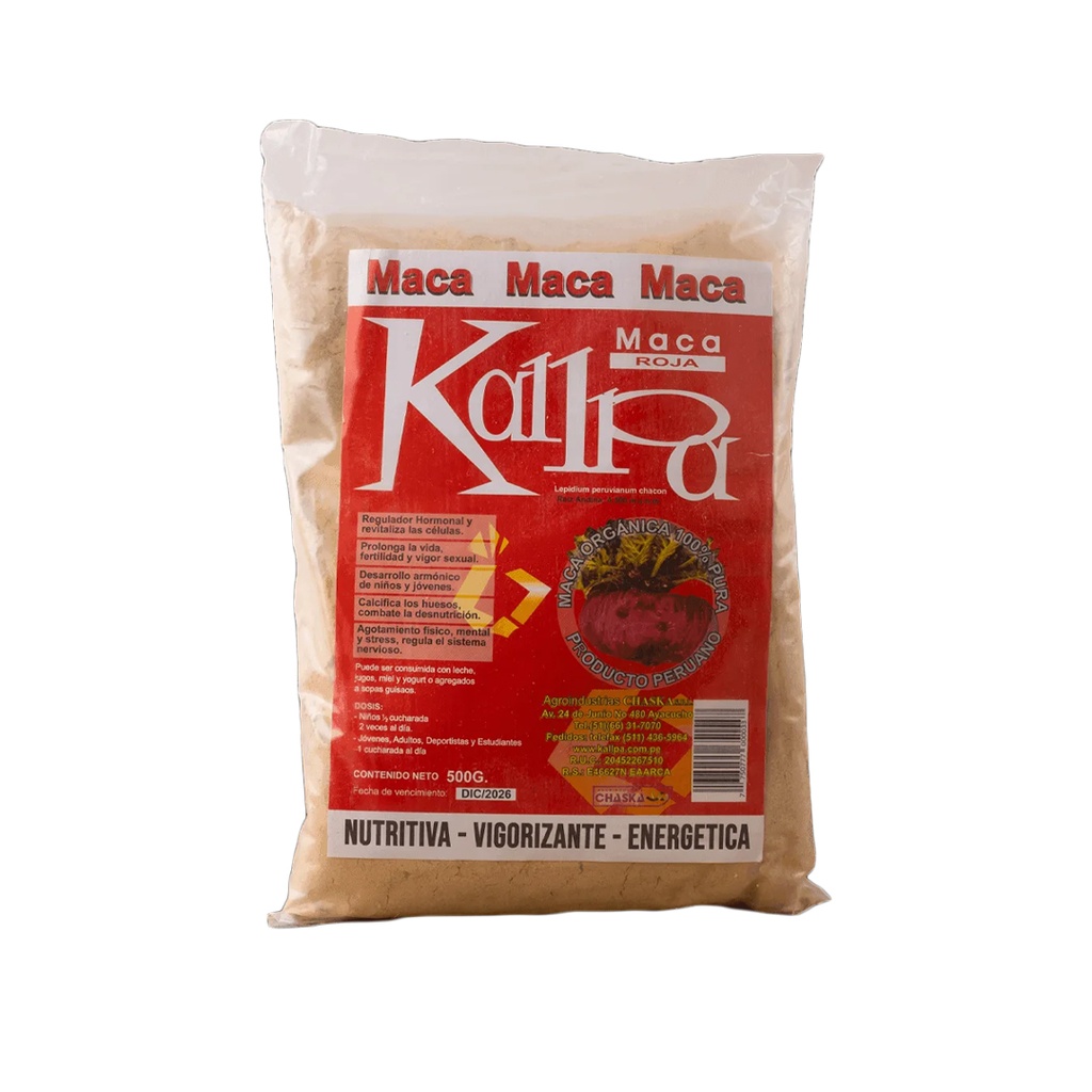 Sobres de Maca Roja x 500grs x 12u