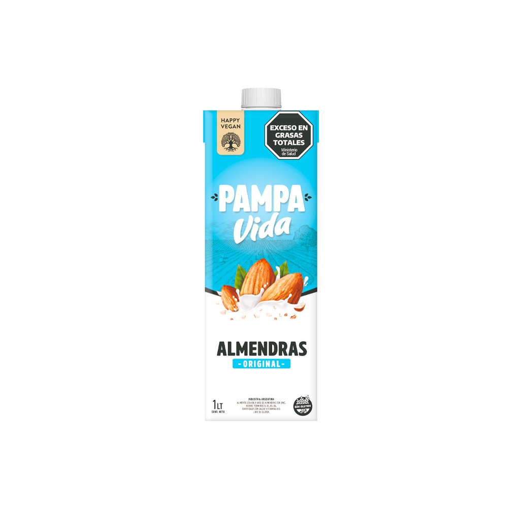 Leche de Almendras Original x 1L x 8u - Pampa Vida