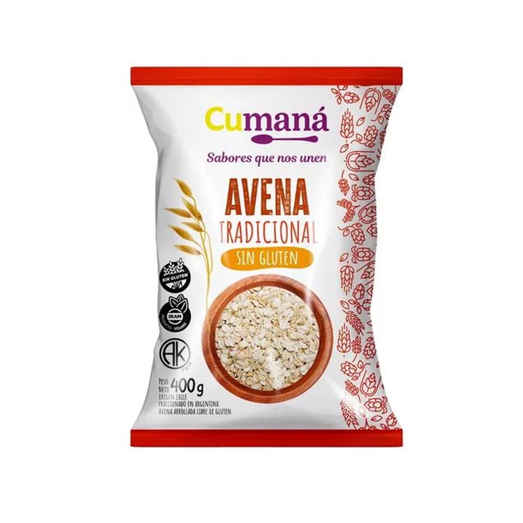 Avena tradicional sin tacc - Cumana x 400grs x 10u