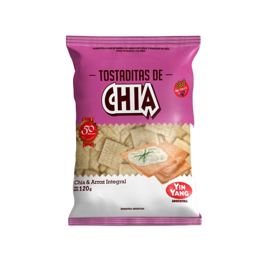 Tostaditas de chia Yin Yang x 120grs x 18u 