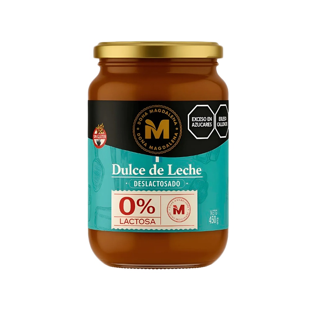 Dulce de leche con azucar sin tacc zero lactosa x 450grs x 12u - Doña Magdalena