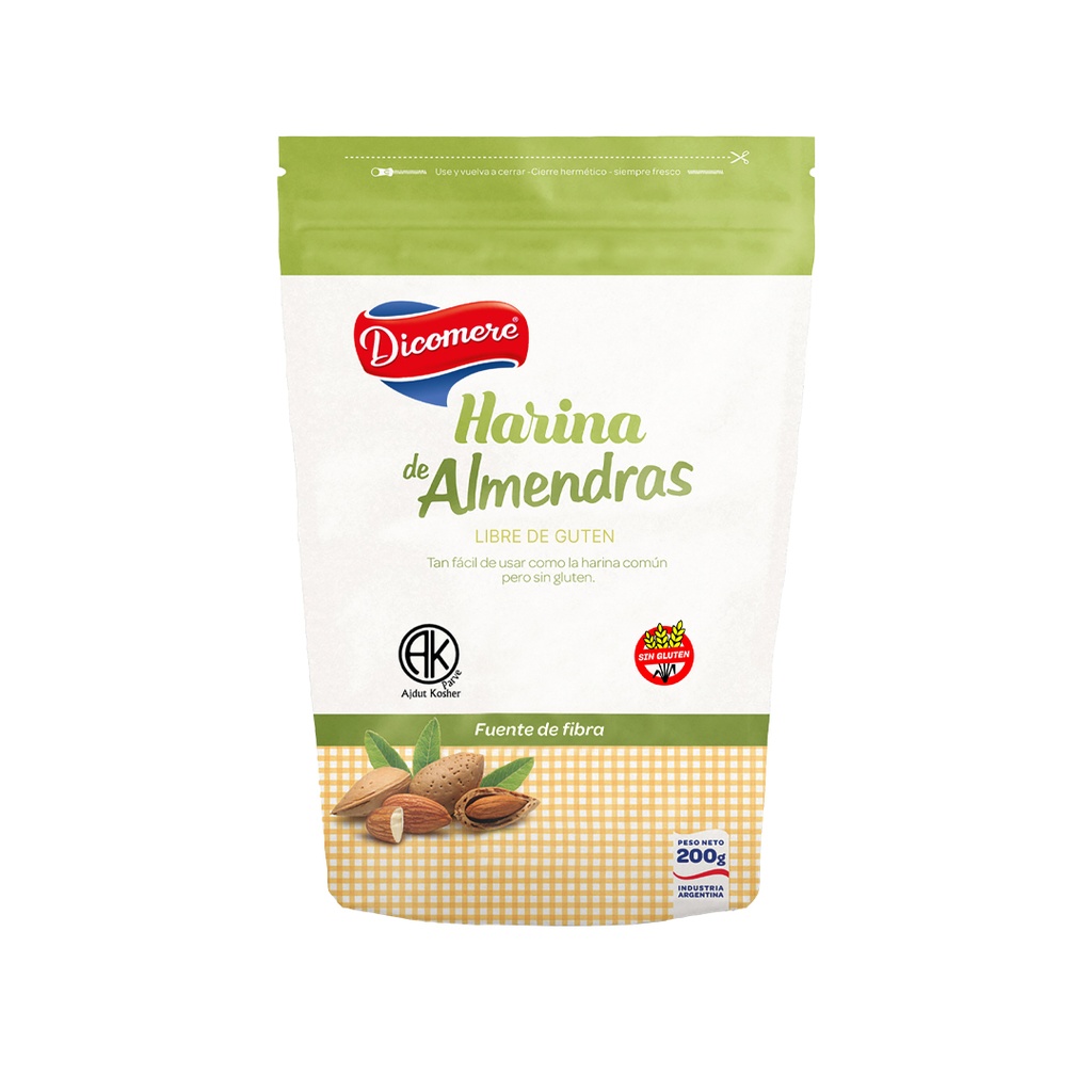 Harina de Almendras x 200grs x 3u - Dicomere 