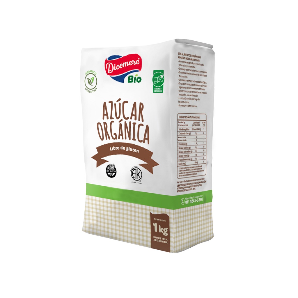 Azucar organica - Dicomere x 1kg x 3u