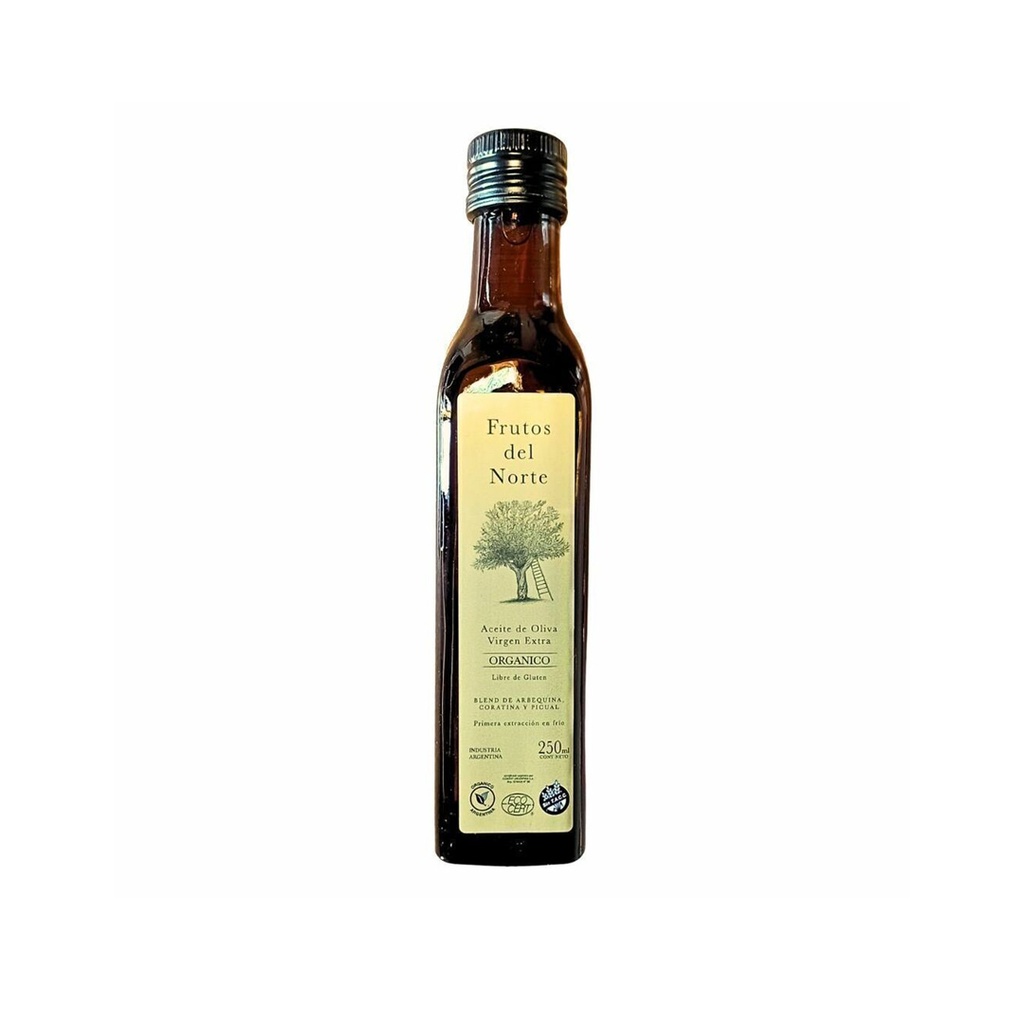 Aceite de oliva extra virgen organico x 250ml x 1u - Frutos del Norte