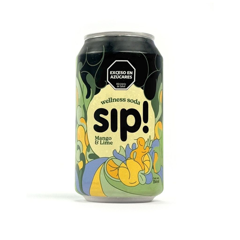 **5 Wellness Soda Sip Mango y Lima x 354ml x 1u