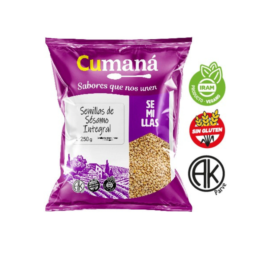 Semillas de Sesamo integral x 250grs x 3u 