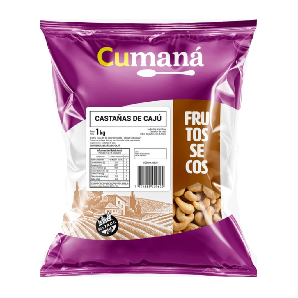 Castañas de Caju Brasil x 1kg x 3u - Cumaná
