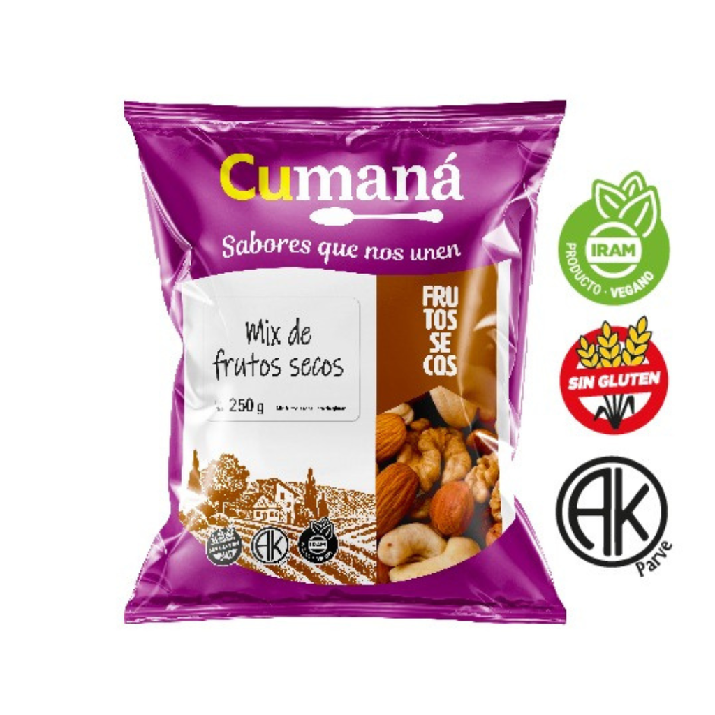 Mix de Frutos Secos con Pasas - Cumana x 250grs x 3u