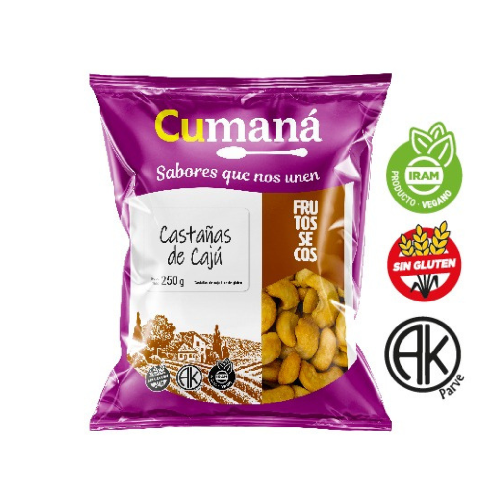 Castañas de Caju Vietnam x 250grs x 1u - Cumana