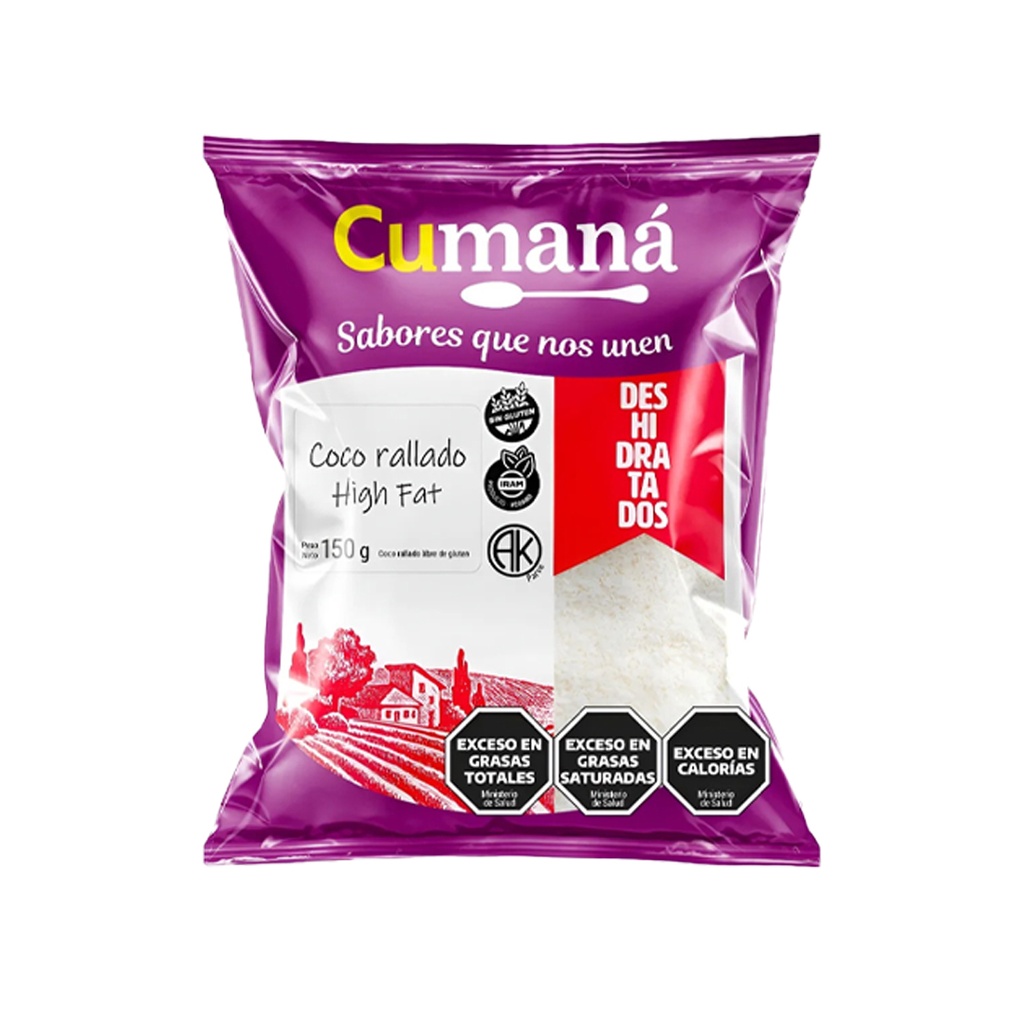 Coco Rallado High Fat Cumana x 150grs x 10u  