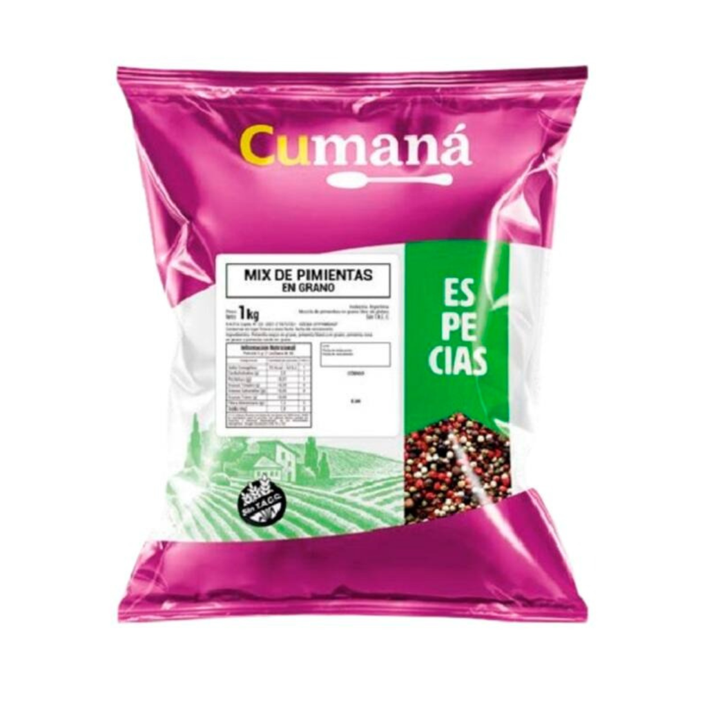 Mix de Pimientas en Grano x 1kg x 1u - Cumana