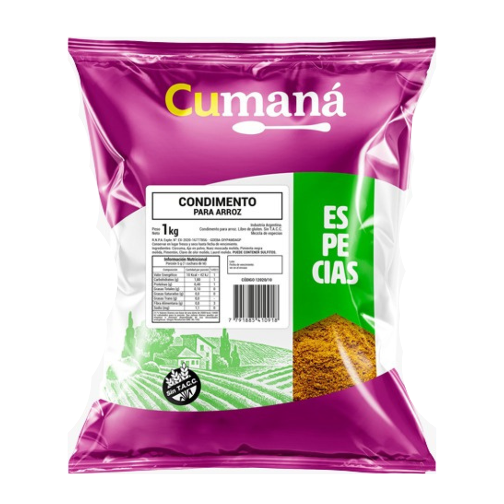 Condimento para Arroz x 1kg x 1u - Cumana