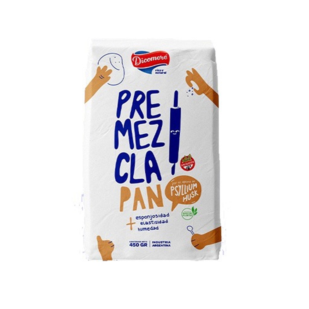 Premezcla Pan con Psyllium Husk x 450grs x 1u - Dicomere