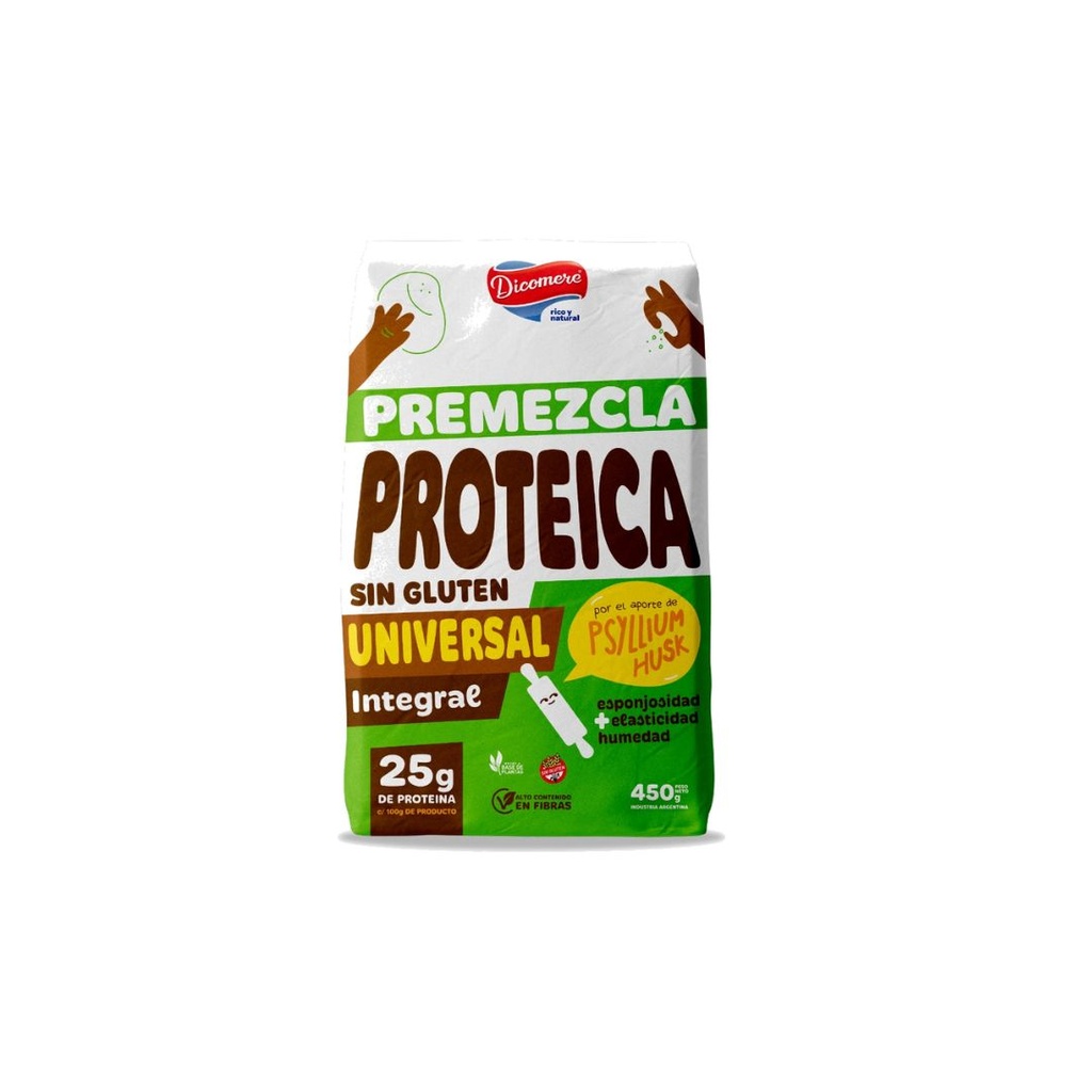 Premezcla Universal integral proteica con Psyllium Husk - Dicomere x 450grs x 1u