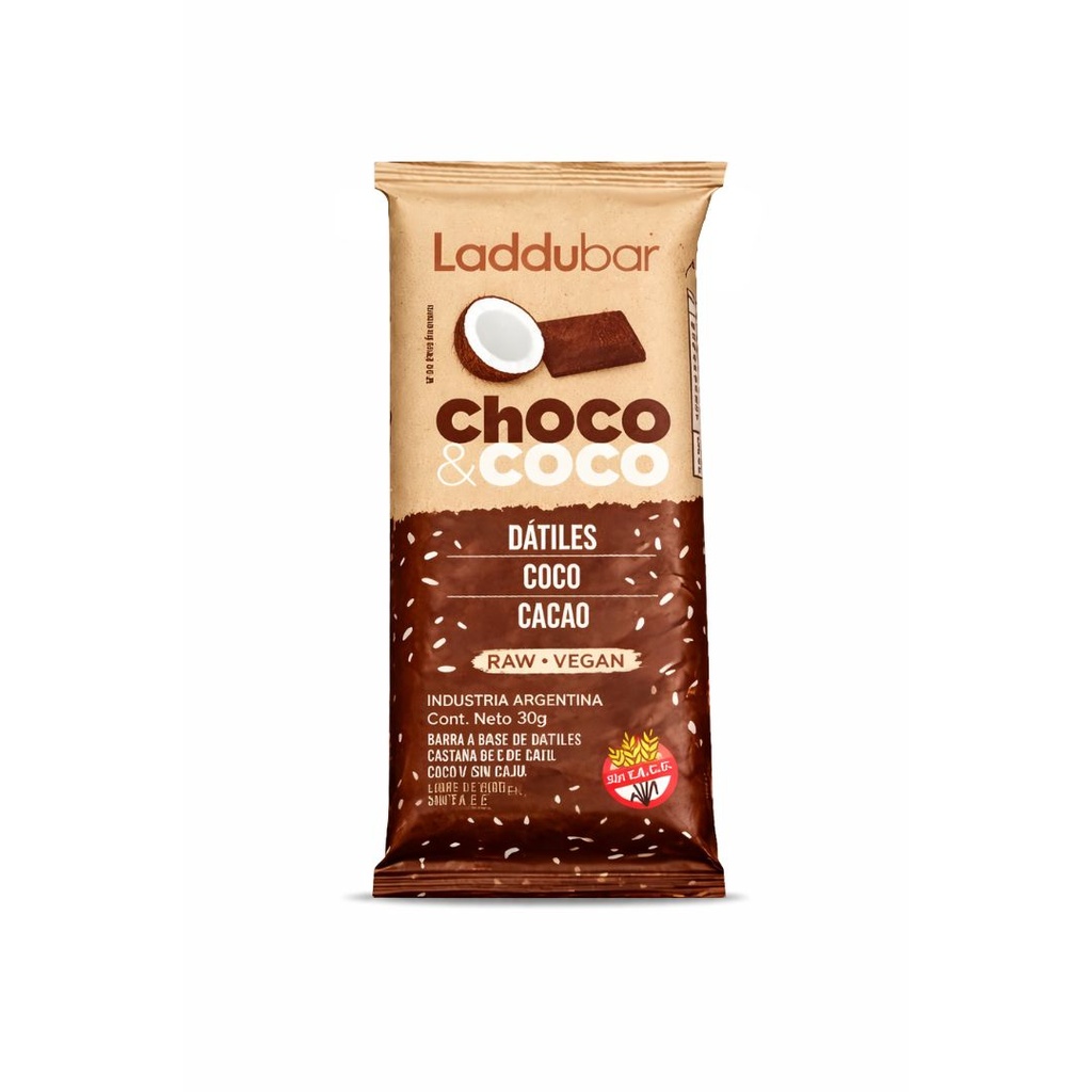Barritas Coco y Choco x 30grs x 12u x 1 caja - Laddubar