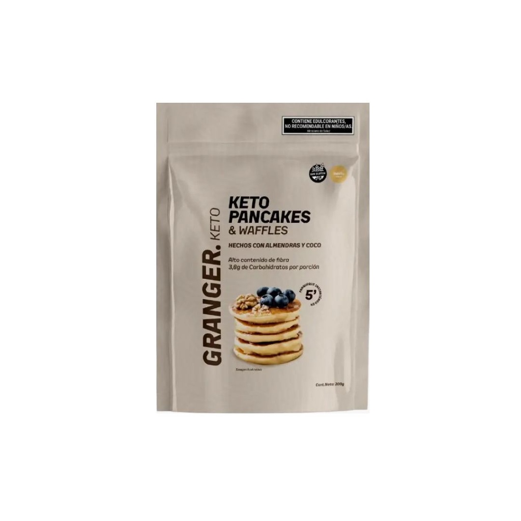 Keto Pancakes sabor Vainilla x 200grs x 12u - Granger