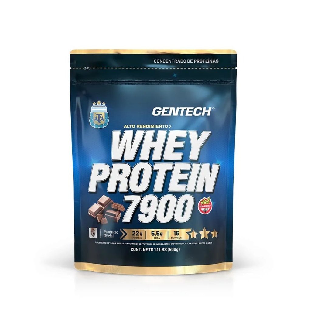 Whey Protein 7900 sabor Chocolate x 500grs x 1u - Gentech
