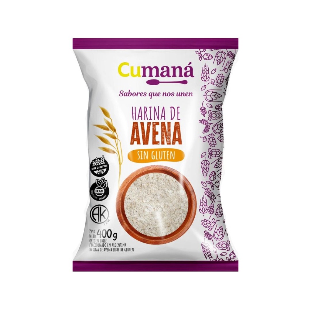 Harina de Avena x 400grs x 3u - Cumana