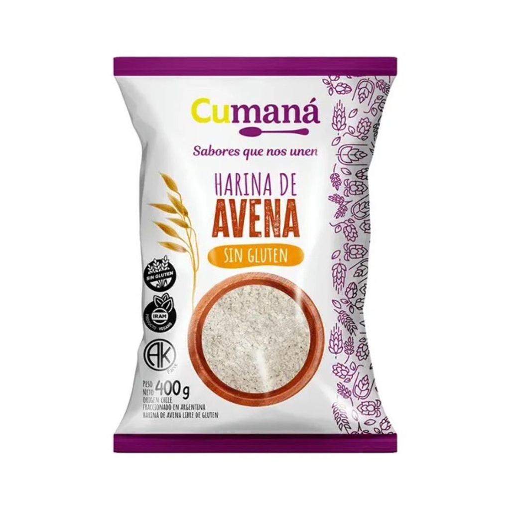 Harina de Avena x 400grs x 10u - Cumana 