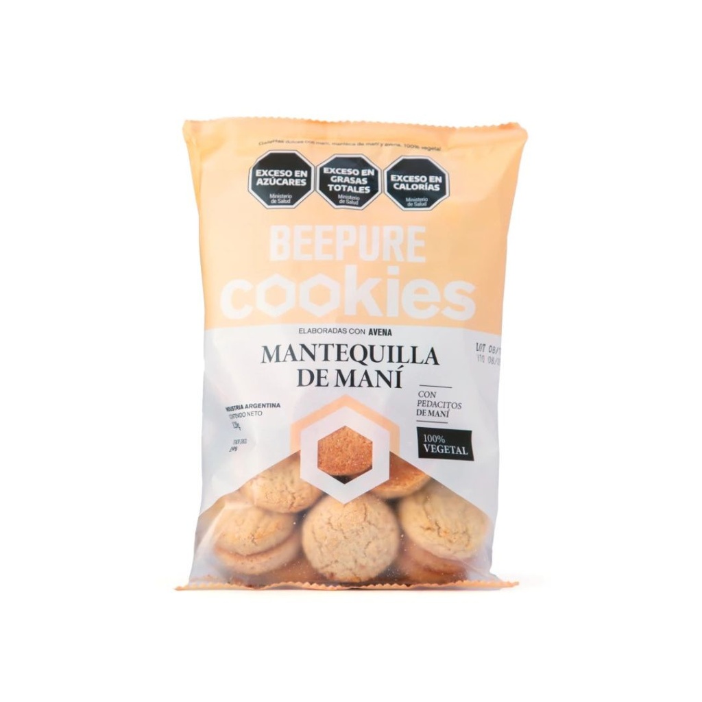 Cookies de Avena y Mantequilla de Mani x 120grs x 16u - Beepure