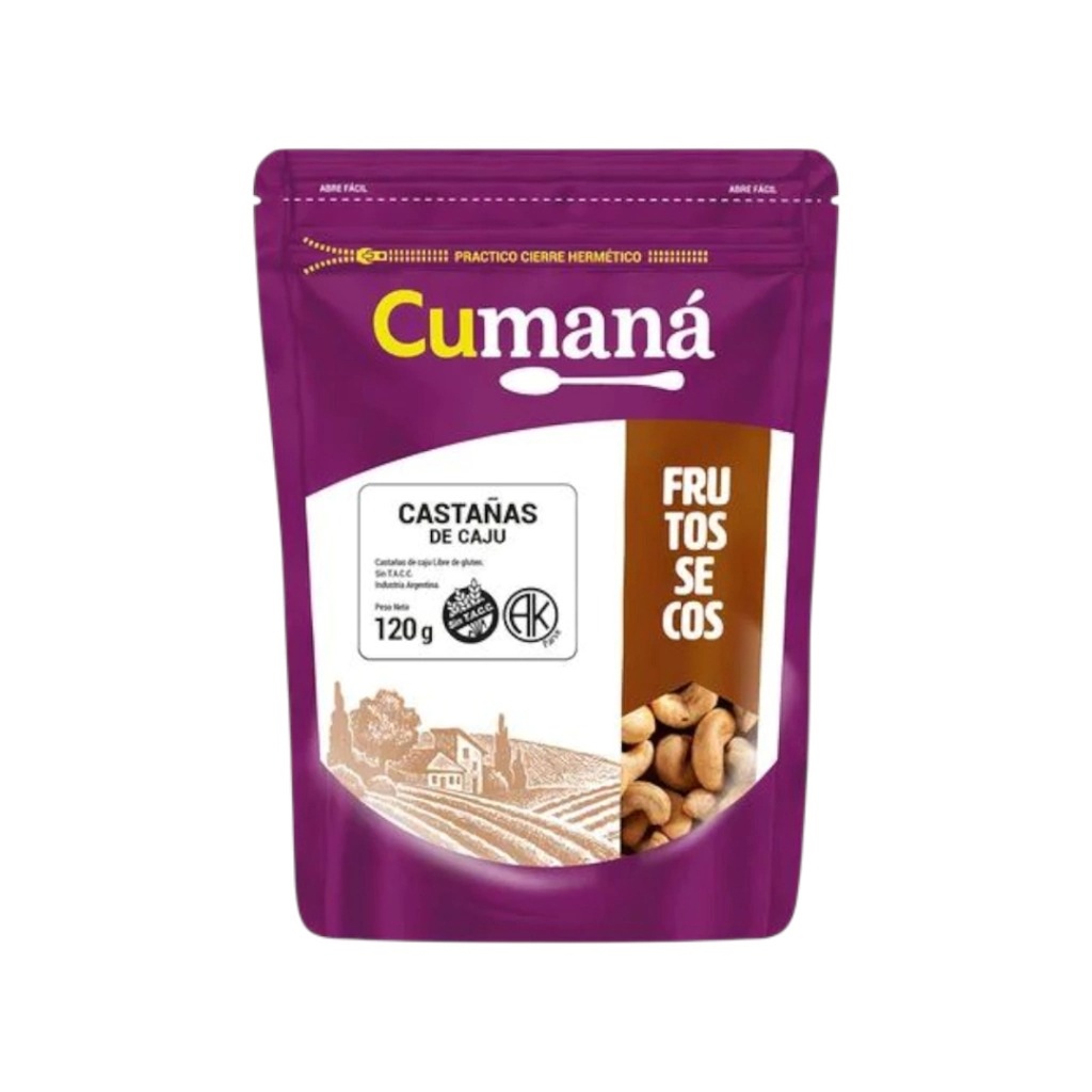 Castañas de Caju Brasil x 120grs x 1u - Cumana 