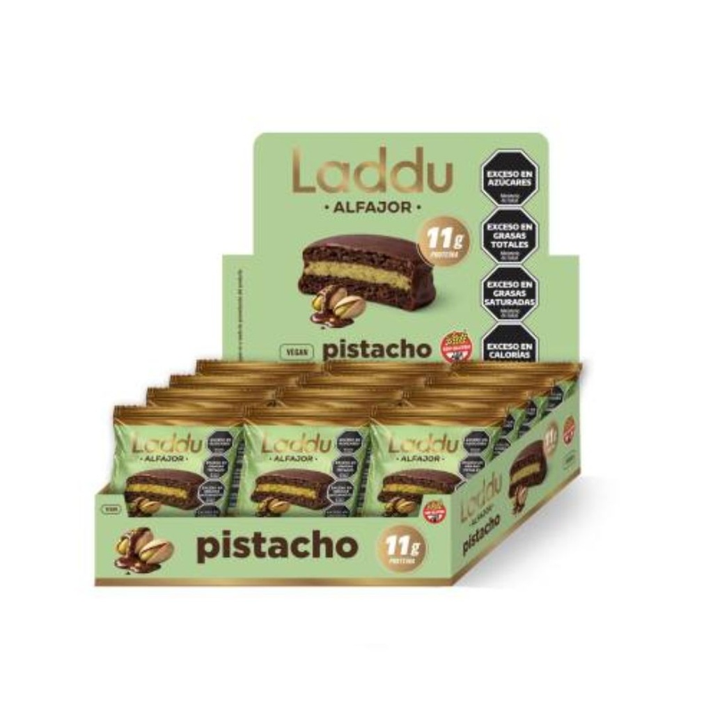 Alfajor de Pistacho Proteico x 60grs x 12u x 1 caja - Laddubar 