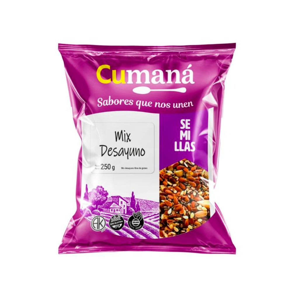 Mix de Semillas Desayuno x 250grs x 1u - Cumana