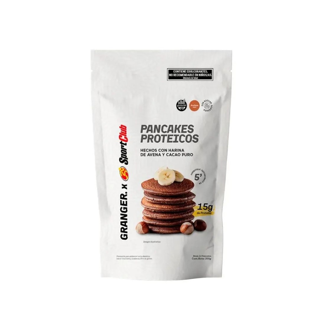 Pancakes proteicos sabor Avellana y Chocolate x 300grs x 14u - Granger 