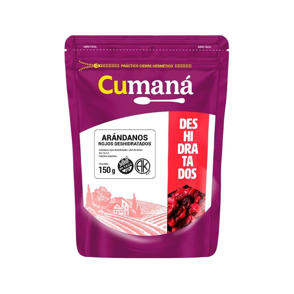 Arandanos Rojos Deshidratados x 150grs x 1u - Cumana