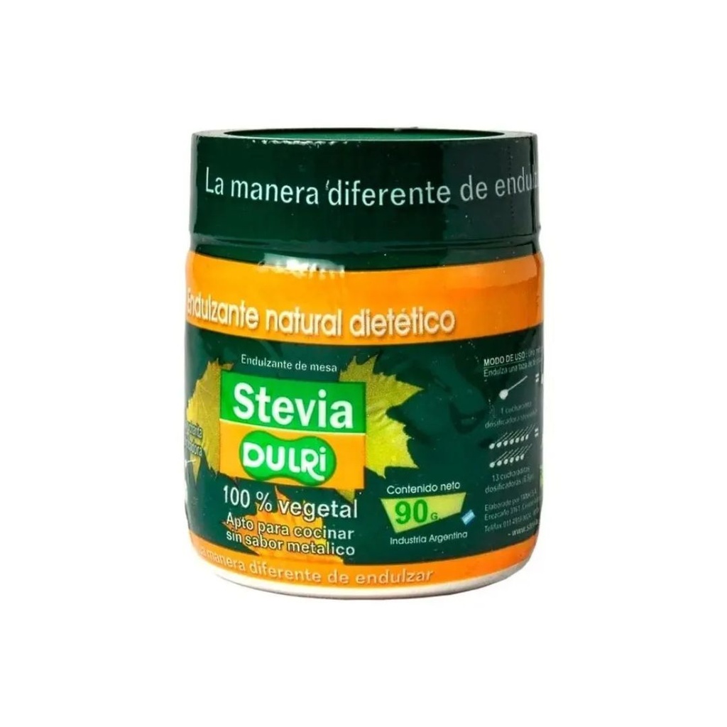Edulcorante Natural Stevia pote x 90grs x 24u - Dulri 