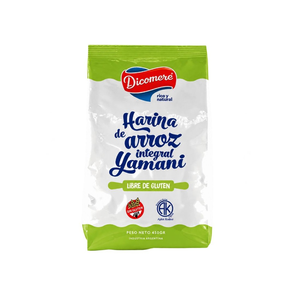 Harina de Arroz Yamani integral x 450grs x 1u - Dicomere