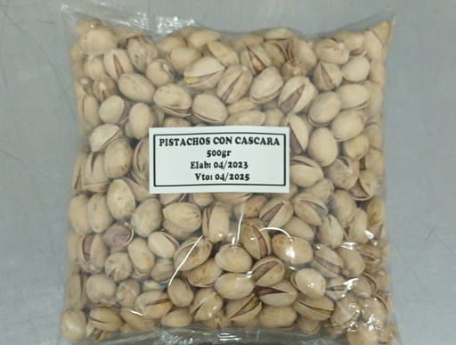 [FSPISTSBS500] Pistachos con cáscara salados x 500grs x 1u