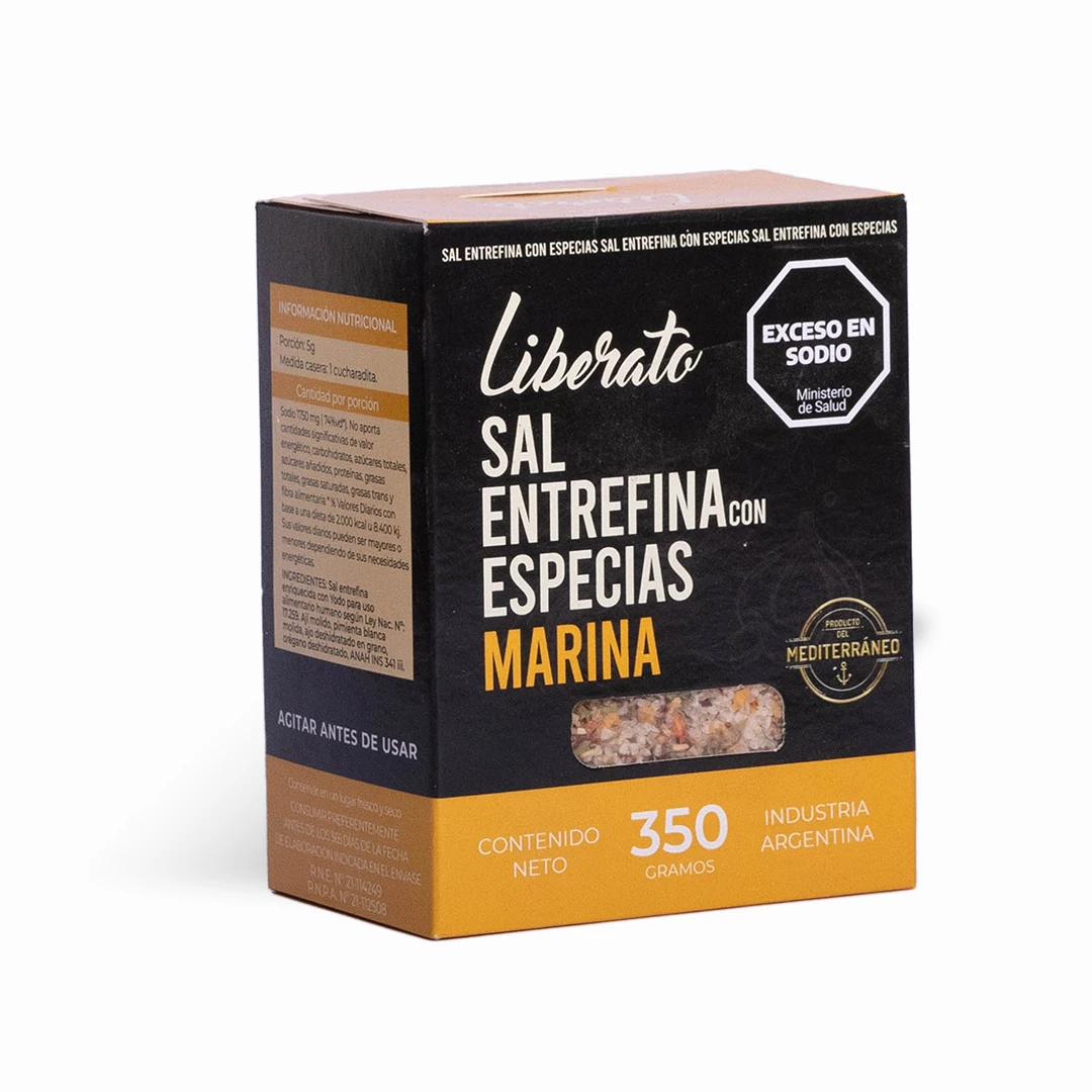 [SASMEECJ35010] Sal Marina Entrefina con Especias x 350grs x 10u - Liberato