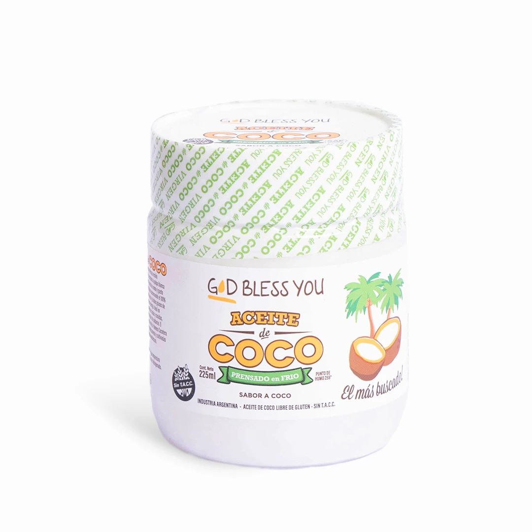 [AYACGVD22501] Aceite de Coco Virgen x 225ml x 1u - God Bless You 