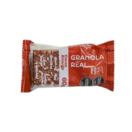 [BSBCA60PQ012] Barritas con Cacao Amargo 60grs x 12u - Granola Real