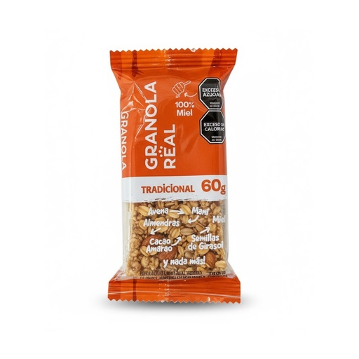 [BSBTR60PQ012] Barritas Tradicionales - Granola Real 60grs x 12u