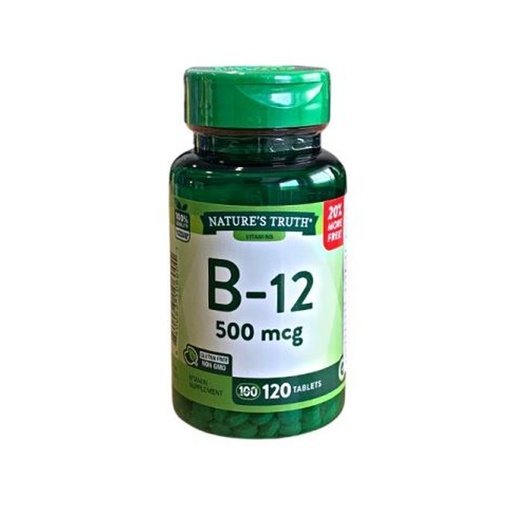 [SUPVITB12012] Vitamina B12 500 MCG Natural Truth x 120 tab x 12u