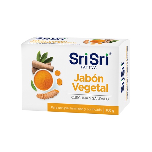 [CSJACYSCJ10006] Jabon Curcuma y Sandalo 100g x 6u - Sri Sri