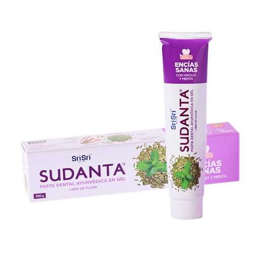 [CSPDASHMCJ10010] Pasta dental ayurvedica en gel Sudanta Encias sanas con hinojo y menta x 100grs x 10u - Sri Sri