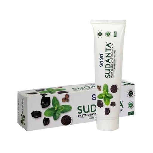 [CSPDASGMCJ10010] Pasta dental ayurvedica en gel Sudanta sabor menta 100grs x 10u - Sri Sri